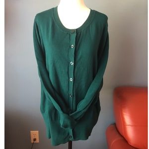 Le Grenier Les evades green minimalist cardi NWT